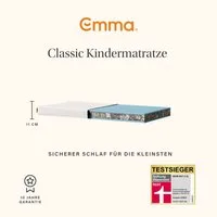 Kindermatratze Emma Kindermatratze, atmungsaktiv & waschbar bei 60°C, Emma, 11 cm hoch, (1-tlg), 60 x 120cm & 70 x140cm, Stiftung Warentest " SEHR GUT (1,5)" getestet