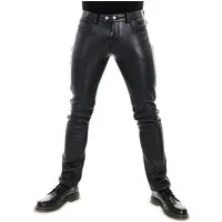 BOCKLE Lederhose Bockle® 5 BoB Herren Lederhose Lederjeans mit Knopfleiste Echtleder