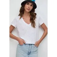 No Matter What T-Shirt Basic-T-Shirt mit V-Ausschnitt