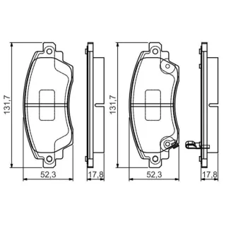 Bosch Bremsbel?ge vorne Toyota Corolla E11