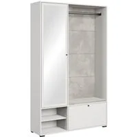 Home affaire Garderoben-Set Garderobe mit Spiegel, Sitzbank und Kleiderstange, (1-St), Schuhschrank mit viel Stauraum und verstellbaren Einlegeböden
