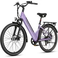 Vankel E-Bike Cityrad 26 Zoll City-E-Bike für Damen und Herren, 522 Wh, 120 km, 45 Nm, 7 Gang Shimano Shimano Tourney TZ Schaltwerk, Kettenschaltung, Heckmotor, 522 Wh, (Komplettset, E-Bike inklusive Akku und Ladegerät), Für Alltag und Touren mit Fed