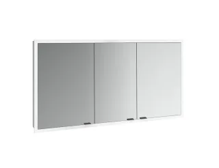 emco LED-Lichtspiegelschrank prime Slim Schwarz, 1400 mm, 3-türig, IP 20 Rückwand weiß, 949713608 949713608