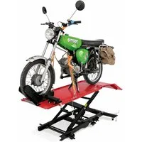TRUTZHOLM Hydraulikheber Motorradhebebühne hydraulisch 360 kg Breite 50 cm kleiner Motoradheber, Metallräder