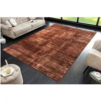 riess-ambiente Designteppich SOFT TOUCH 230x160cm kupfer braun · Indoor Kurzflor-Teppich, rechteckig, Höhe: 7 mm, Wohnzimmer · Fußbodenheizung-geeignet · pflegeleicht · modernes Design
