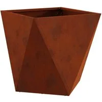 vidaXL Blumentopf Pflanzkübel Rostig 50 x 50 x 50 cm Wetterfeststahl (1 St)