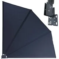 Quick Star Sichtschutzfächer mit Easy Mount Wandplatte, Blickdicht und Wetterfest (1-St) Separate Wandplatte