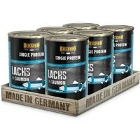Belcando Single Protein Lachs - hochwertiges Nassfutter ohne Zusätze 6x400g, Nassfutter für: Hunde