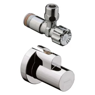 hansgrohe Eckventil, brushed nickel 13954820 10 mm Quetschverschraubung und Schuber