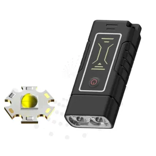 Dual Core LED Flashlight Waterproof Lightweight Rechargeable Outdoor Camping Strong Light Long-range Portable Keychain L