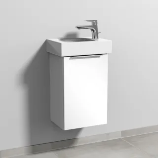 Sanipa 3way Waschtischunterbau zu Geberit iCon Waschtisch mit 1 Tür, Weiß-Glanz UF65878