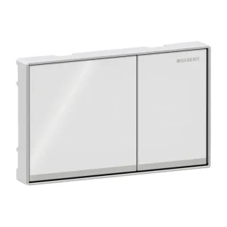 Geberit Betätigungsplatte Omega 60 Square 115081SI1 Glas weiss, für Omega Spülkästen