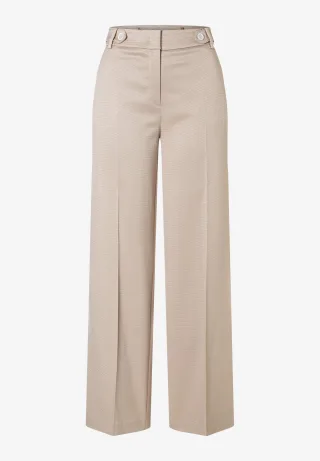 MORE & MORE - weite Hose mit Rips-Struktur beige - Gr. - 36
