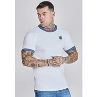 Siksilk T-Shirt SikSilk Herren Geripptes Ringer T-Shirt