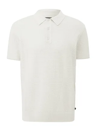 qs - Polo-Shirt creme - Gr. - M