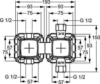 Hansa UP-Einbaukörper Einhand-Batterie Hansamatrix 4401 0100, verchromt, 44010100 44010100
