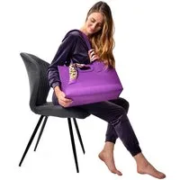 RAIKOU Freizeittasche Filztasche mit dekorativem Seidenschal Shopper (44x15x30 cm)