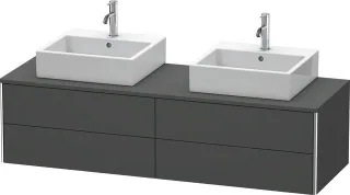 Duravit XSquare Konsolenwaschtischunterbau wandhängend Graphit Matt 1600x548x400 mm - XS4917B4949 XS4917B4949
