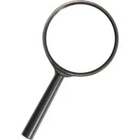 RACEL Handlupe Lupe Vergrößerungsglas 40–100 mm Handlupe Leselupe Glaslinse Schwarz