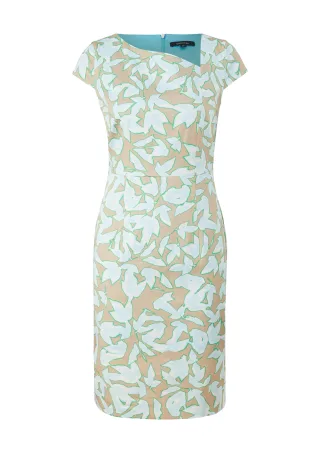 comma - Kleid beige/mehrfarbig - Gr. - 38