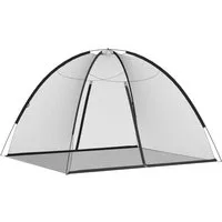 vidaXL Moskitonetz Moskito-Netzzelt Mongolisch 220 Schwarz 200x180x135 cm