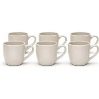 van Well Becher Kaffeebecher 350 ml Malmö, 6 Stück, 6-tlg., Steingut, spülmaschinen- und mikrowellengeeignet