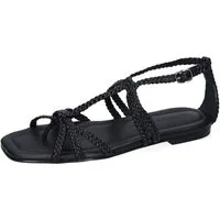 Melvin & Hamilton Kinsley 3 Leder-Geflochtene Schuhe für Damen Sandale Flache Absätze, Echtes Leder, Von Hand geflochten