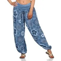 OriginalYou Haremshose Sommerhose Damen Boho Flatterhose leichte Yoga-Hose weites Bein luftige & leicht, hautfreundliches Material