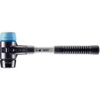 HALDER SIMPLEX - Schonhammer mit verstärktem Tempergussgehäuse und Fiberglasstiel, TPE-soft - 3712.060