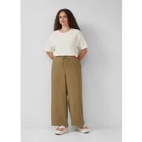 QS Chinos Hose Wide Leg-Hose aus Leinenmix