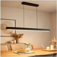 oyajia LED Pendelleuchte Höhenverstellbar Pendelleuchte, Linear Hängelampe Esstischlampe 100cm, LED fest integriert, Warmweiß, Naturweiß, Kaltweiß, Dimmbar mit Fernbedienung Küchenlampe,für Wohnzimmer, Esszimmer, Hotel