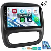 ESSGOO Für Opel Vivaro B 2014–2019/Nissan NV300/Renault Trafic/Fiat Talento Autoradio (RDS, Digitalradio (DAB), FM, AM, 6+128GB 8-Kern Apple Carplay Android Auto SWC EQ BT)