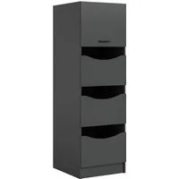 welltime Wäscheschrank FALAS, Höhe 195 cm, 4 Klappen, Wäscheorganizer (1-St., in verschiedenen Farben erhältlich) Universalschrank, Mehrzweckschrank, Badezimmer, Hauswirtschaftsschrank