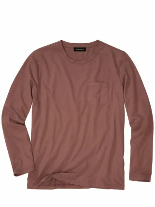 Mey & Edlich Herren Gepfirsichtes Longsleeve Grün 100 % Baumwolle (bio)