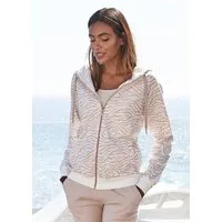 LASCANA Kapuzensweatjacke Sweatshirtjacke mit Details in Roségold, Loungewear