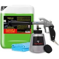 ABACUS Tornador Set, Tornador Black Z-020RS Reinigungspistole Sprühreiniger (Gebrauchsfertige Spezialmischung, [4-St. Beseitigt Flecken Hochwirksam und Materialschonend)