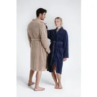 OTTO home Unisex-Bademantel Lillou Kimono, ideal für Sauna & Spa, Hotelbademantel, Morgenmantel, Midilänge, Microfaser, Kimono-Kragen, Gürtel, kuschelig weicher Fleece, plüsch, für Damen und Herren, XS-3XL