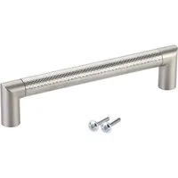 SO-TECH® Möbelgriff Bügelgriff ARNOLD, BA 160 mm - 320 mm, inkl. Schrauben (1-St), BA 160 mm, Edelstahloptik gerändelt, SCHÜCO ALU COMPETENCE