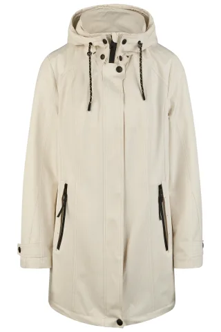 Barbara Lebek - Funktionsjacke mit Kapuze ecru - Gr. - 38