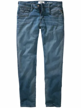 Replay Herren Jeans Anbass Sixteen Blau 99 % Baumwolle, 1 % Elasthan
