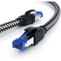 Primewire LAN-Kabel, CAT.8, RJ-45 (Ethernet) (2000 cm), Patchkabel CAT 8, Baumwollummantelung, Netzwerkkabel 40 Gbit/s - 20m