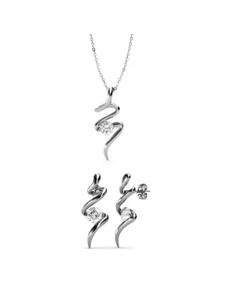 Spiralset - Silber und Kristall
