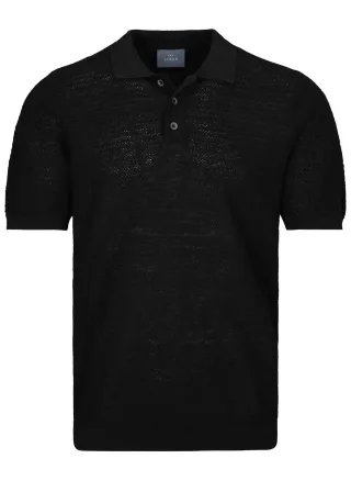 COMMANDER Finest Clothing - Polo-Pullover, 1/2 Arm black - Gr. - L