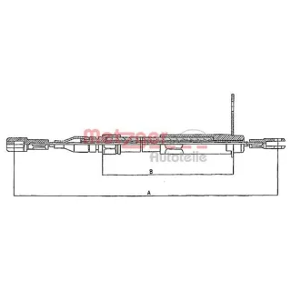 Metzger Handbremsseil hinten Mercedes 124 W124 190 W201 E-Klasse W124 2.0 TD