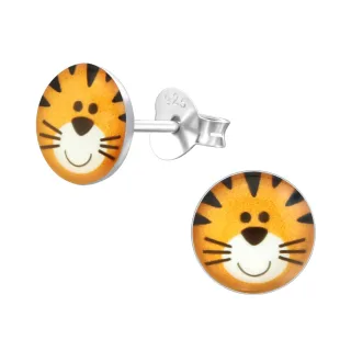 Tiger Ohrringe aus 925 Silber