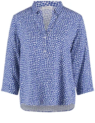 GERRY WEBER Collection - Bluse mit 3/4 Arm blau - Gr. - 38