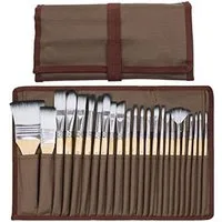 FELIXLEO Pinsel 24er Pinselset für Acryl Aquarell Öl mit Tasche Malpinsel Set, (1 St)