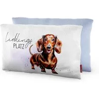 La Vida Dekokissen Kissen Dekokissen Kuschelkissen für Dich Geschenk la vida Dackel