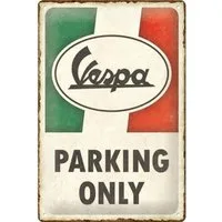 Nostalgic-Art Metallschild Blechschild 20 x 30cm - Vespa - Parking Only Italian