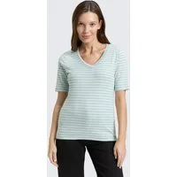 TOM TAILOR T-Shirt T-Shirt Slim Fit T-Shirt mit V-Ausschnitt